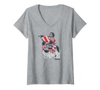 Donna Rocky IV Graphic Flag Maglietta con Collo a V
