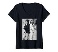 Donna Rod Stewart & Paul Young Insieme 1986 Maglietta con Collo a V