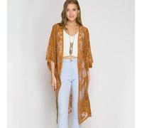 Donna Romantico Pizzo Ricamato Boho Kimono Prendisole