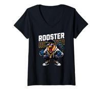 Donna Rooster - Greatest Fighter Maglietta con Collo a V