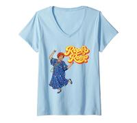 Donna Roper Romp Funny Three's Company Dancing Helen Roper Retro Maglietta con Collo a V