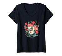 Donna Rose Hugs all - Costume da Donna Maglietta con Collo a V