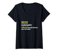 Donna Rosi Come Un Uomo Normale Ma Molto più Fresco Divertente Maglietta con Collo a V