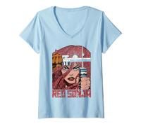 Donna Rosso Sonja Walter Simonson Comic Legends Redhead Art Warrior Maglietta con Collo a V