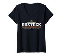 Donna Rostock Germany/Deutschland Maglietta con Collo a V