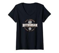 Donna Rotherham South Yorkshire Inghilterra Coordinate Label 2C Maglietta con Collo a V