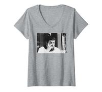 Donna Rowan Atkinson Signor Bean Blackadder a Newcastle 1987 Maglietta con Collo a V