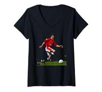 Donna Roy Keane Centrocampista Manchester United 1997 Maglietta con Collo a V