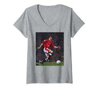 Donna Roy Keane Giocatore del Manchester United 1997 Maglietta con Collo a V
