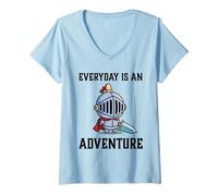 Donna Rpg Gamer Everyday è Un Gioco di Avventura Cavaliere Maglietta con Collo a V