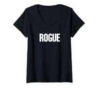 Donna Rpg Gioco di Ruolo Classe Rogue Maglietta con Collo a V