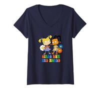 Donna Rugrats Angelica And Susie Girls Run The World Maglietta con Collo a V