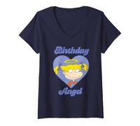 Donna Rugrats Angelica Birthday Angel Maglietta con Collo a V