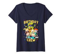 Donna Rugrats Birthday Crew Retro Maglietta con Collo a V