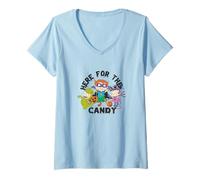 Donna Rugrats Here For The Candy Halloween Trick Or Treat Maglietta con Collo a V
