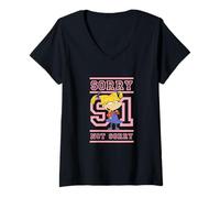 Donna Rugrats Sorry Not Sorry 91 Angelica Attitude Maglietta con Collo a V