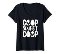 Donna Rustico Coop Sweet Coop Farm pollame amanti degli animali Maglietta con Collo a V