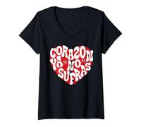 Donna Sad Boyz Regional Mexican Corazon Ya No Sufras Broken Heart Maglietta con Collo a V
