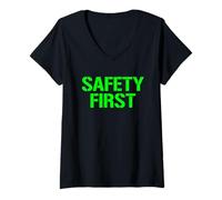 Donna Safety First Maglietta con Collo a V