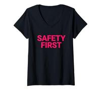 Donna Safety First Maglietta con Collo a V