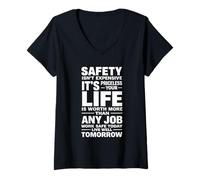 Donna Safety Isn't Expensive It's Priceless - Idea Regalo per Il Posto di Lavoro Maglietta con Collo a V