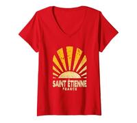 Donna Saint Étienne Francia - Saint Etienne Sunshine Saint-Étienne Maglietta con Collo a V