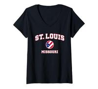 Donna Saint Louis Missouri Maglietta con Collo a V