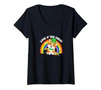 Donna Saint Patrick's Day St. Paddy's Irish Luck O Corgi Dog Lover Maglietta con Collo a V