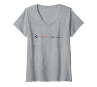 Donna Salem State University Vikings Text Logo Maglietta con Collo a V