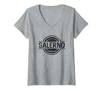 Donna Salerno Italia - Ufficiale Salerno Campania Italia Maglietta con Collo a V