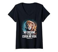 Donna Salmo 121:4 - No duerme El Que cuida Mi Vida Christian Maglietta con Collo a V