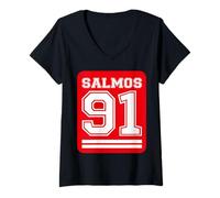 Donna Salmos 91 Maglietta con Collo a V