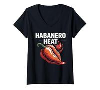Donna Salsa Piccante Messicana Salsa Piccante Salsa Piccante Habanero Maglietta con Collo a V