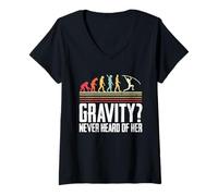 Donna Salto con L'Asta del Saltatore Gravity? Never Heard of Her Maglietta con Collo a V