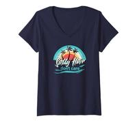 Donna Salty Hair, Don't Care. Live Salty, Beach Casual Beachwear Maglietta con Collo a V