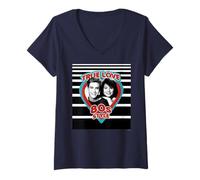 Donna Salvato da The Bells True Love 80s Style Maglietta con Collo a V