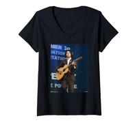 Donna Sam Duckworth Ottenere Cape Wear Cape Fly Live da Andy Willsher Maglietta con Collo a V