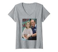 Donna Sam Mitchell e Frank Butcher Eastenders Daniella e Mike Reid Maglietta con Collo a V
