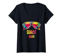 Donna Samos 2026 Occhiali da Sole Outfit Samos Maglietta con Collo a V