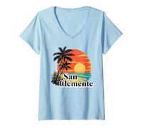 Donna San Clemente Maglietta con Collo a V