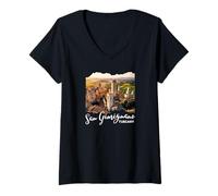 Donna San Gimignano Maglietta con Collo a V