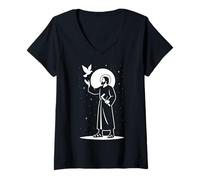 Donna San Giuseppe Operaio Chiesa Cattolica Patrono Santo Padre Maglietta con Collo a V