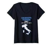 Donna San Giuseppe Vesuviano Italia Città Maglietta con Collo a V