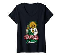 Donna San Judas Tadeo Agradezco Las Bendiciones Recibidas Maglietta con Collo a V