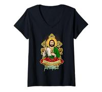 Donna San Judas Tadeo Saint Jude Thaddeus, En Tu Día, Mi Gratitud Maglietta con Collo a V