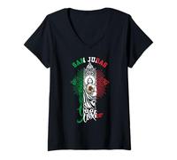 Donna San Judas Tadeo Viva Mexico Saint Jude Thaddeus Mexicans Maglietta con Collo a V