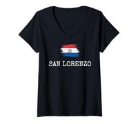 Donna San Lorenzo Country Paraguay Family Trip Travel Uomo Donna Maglietta con Collo a V