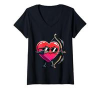 Donna San Valentino tiro con L'Arco Maglietta con Collo a V