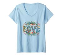 Donna Sandali Tartaruga Tropicale Oceano Vacanze estive Maglietta con Collo a V
