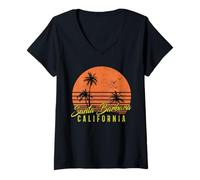 Donna Santa Barbara, California, Stile retrò Cali Pride Vintage Maglietta con Collo a V